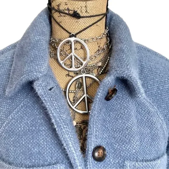 Anthropologie - Greylin Charley blue Cozy Shirt Jacket/Shacket - SIZE SMALL - Picture 3 of 16